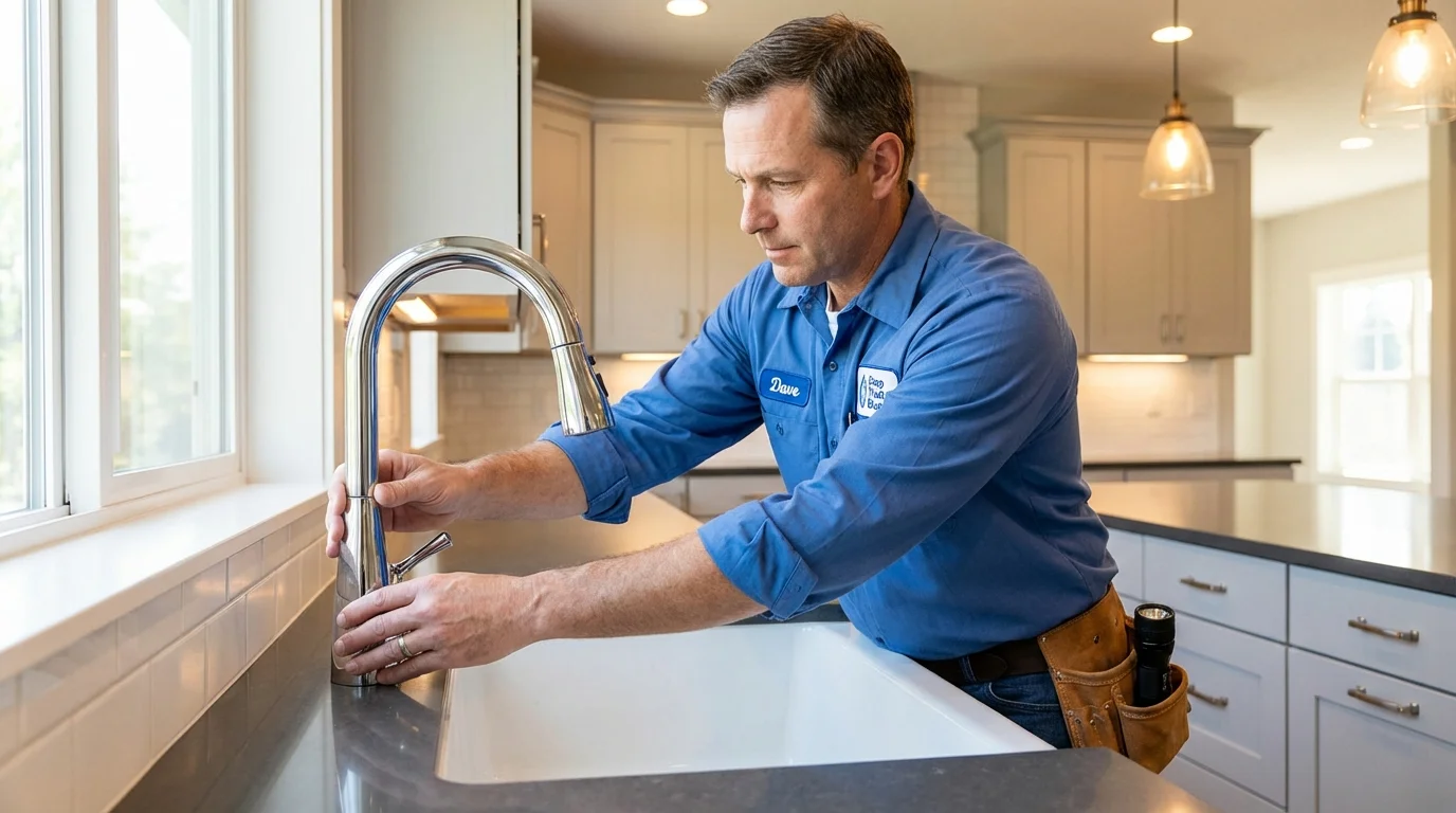 Kitchen faucet installation by Johns Plumbing LLC in Nitro